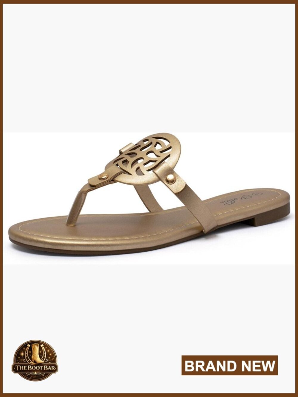 Women's Flat Sandals Flip Flop Thong Comfortable Dressy Hollow Medallion